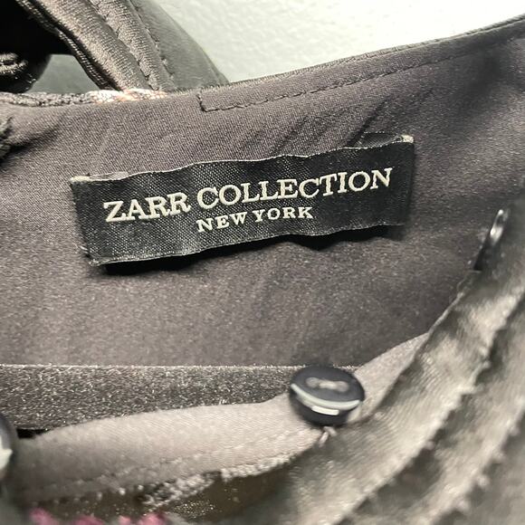 Zarr Collection Cocktail Dress Black and Pink Removeable Collar Flounce XS? - Picture 7 of 7